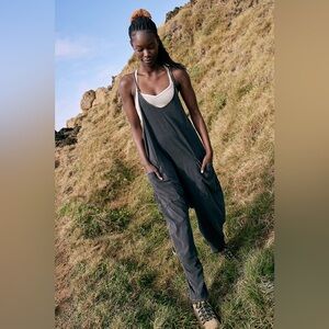 Free People Hot shot onesie in Washed Black